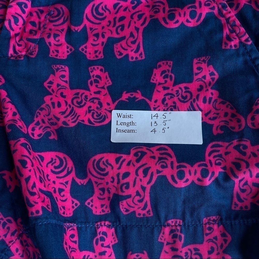 ❤️ Lilly Pulitzer Blue W Callahan Pack Your Trunk W/Pink Elephant Shorts… - Picture 7 of 13